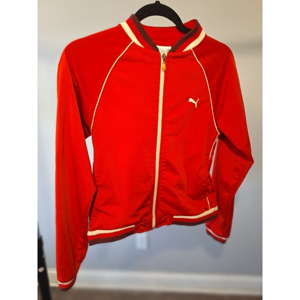 Puma Women's Small Long Sleeve Full Zip Up 100% Polyester Athletic Wear Jacket
